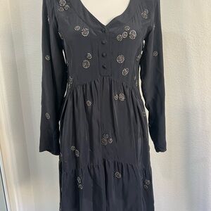 Chic Black Embellished Dress